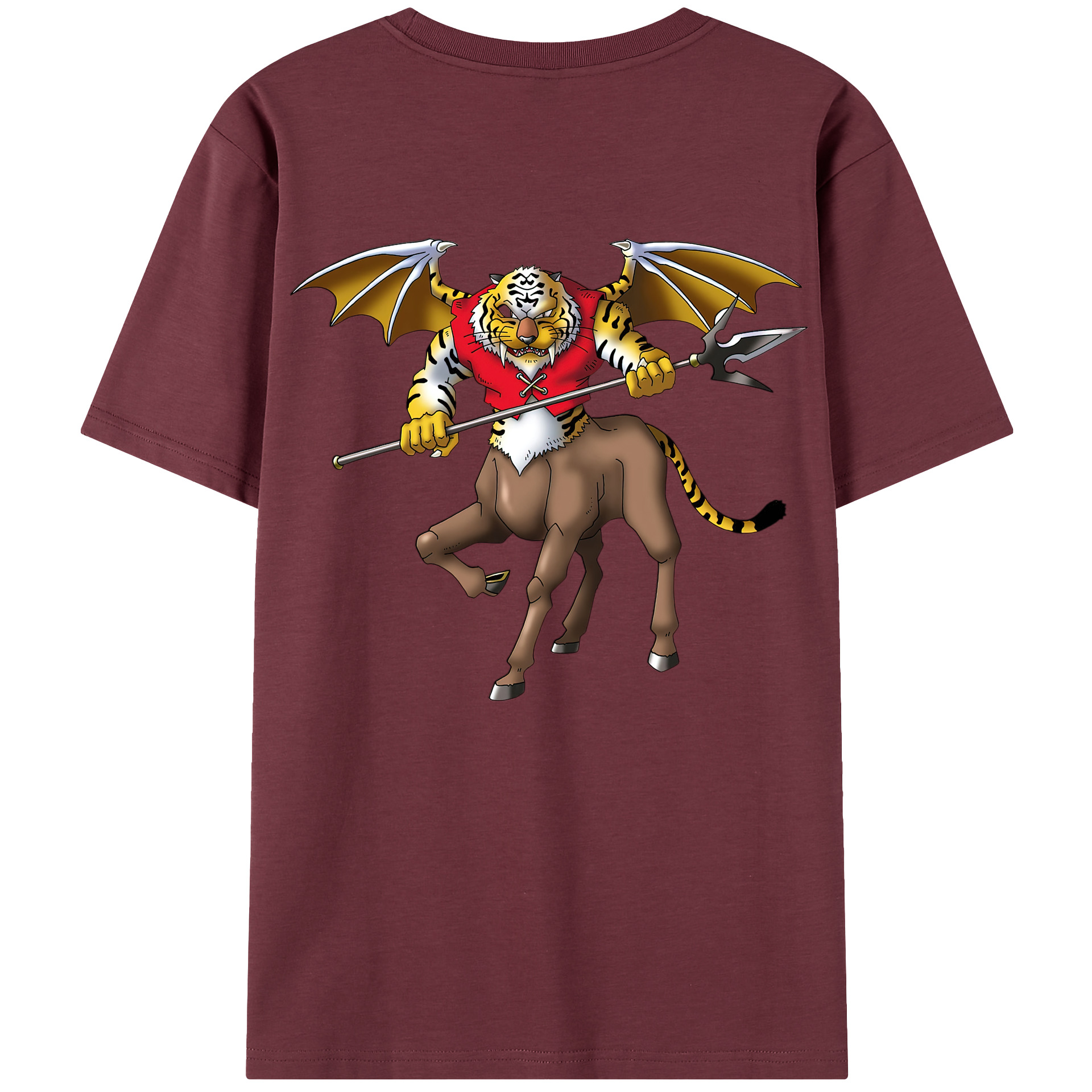 （画像用） ドラゴンクエスト Doragon Kuesuto Dragon Quest 綿100％半袖Tシャツ（背面プリント）
